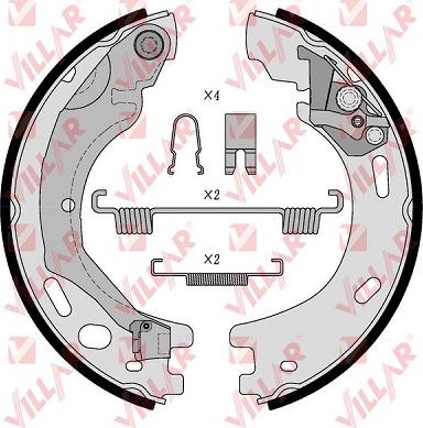 Villar 629.0286 - Комплект гальм, ручник, парковка autozip.com.ua