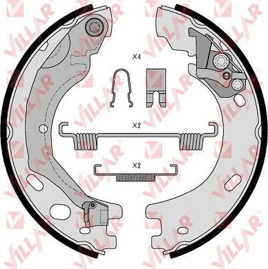 Villar 629.0287 - Комплект гальм, ручник, парковка autozip.com.ua