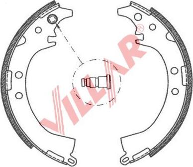 Villar 629.0796 - Комплект гальм, барабанний механізм autozip.com.ua