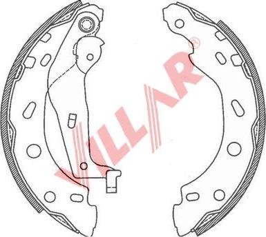 Villar 629.0792 - Комплект гальм, барабанний механізм autozip.com.ua