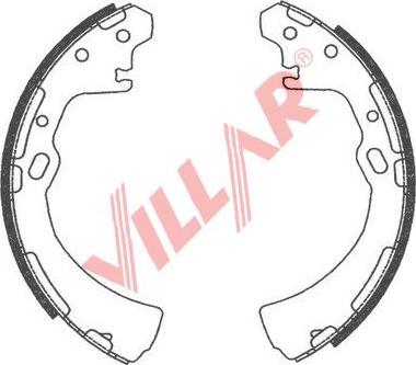 Villar 629.0751 - Комплект гальм, барабанний механізм autozip.com.ua