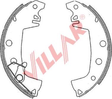 Villar 629.0715 - Комплект гальм, барабанний механізм autozip.com.ua