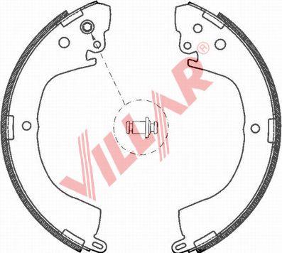 Villar 629.0718 - Комплект гальм, барабанний механізм autozip.com.ua