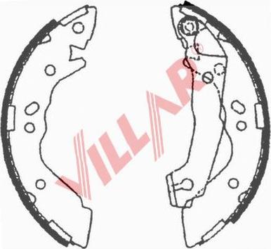 Villar 629.0712 - Комплект гальм, барабанний механізм autozip.com.ua