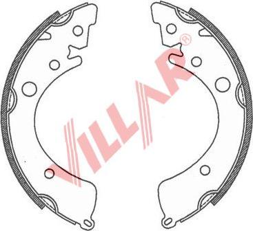 Villar 629.0735 - Комплект гальм, барабанний механізм autozip.com.ua