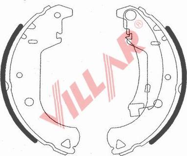 Villar 629.0724 - Комплект гальм, барабанний механізм autozip.com.ua