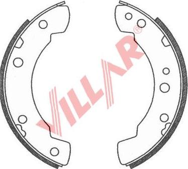 Villar 629.0725 - Комплект гальм, барабанний механізм autozip.com.ua