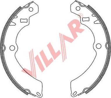 Villar 629.0770 - Комплект гальм, барабанний механізм autozip.com.ua