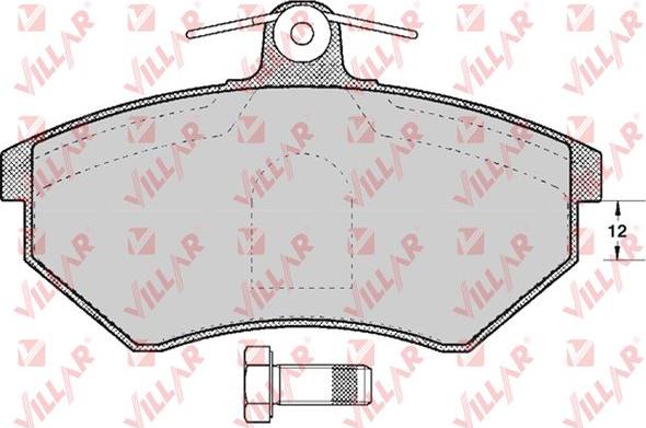 Villar 626.0600 - Гальмівні колодки, дискові гальма autozip.com.ua