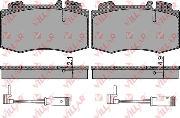 Villar 626.0849A - Гальмівні колодки, дискові гальма autozip.com.ua