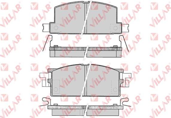 Villar 626.0287 - Гальмівні колодки, дискові гальма autozip.com.ua