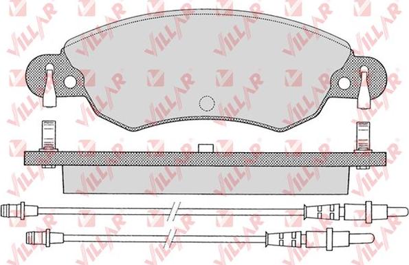 Villar 626.0792 - Гальмівні колодки, дискові гальма autozip.com.ua