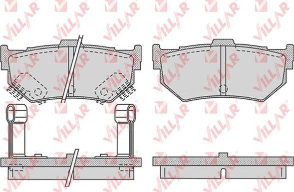 Villar 626.0751 - Гальмівні колодки, дискові гальма autozip.com.ua