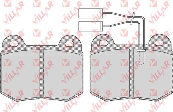 Villar 626.0732 - Гальмівні колодки, дискові гальма autozip.com.ua