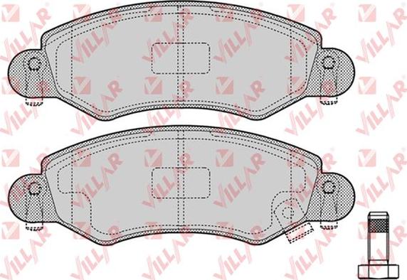 Villar 626.0777 - Гальмівні колодки, дискові гальма autozip.com.ua