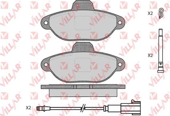 Villar 626.1906 - Гальмівні колодки, дискові гальма autozip.com.ua