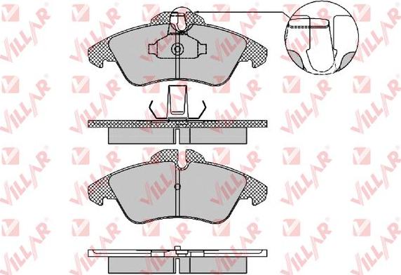 Villar 626.1469 - Гальмівні колодки, дискові гальма autozip.com.ua