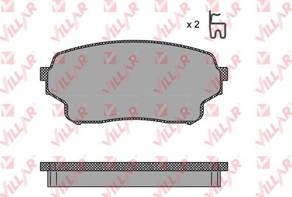 Villar 626.1483 - Гальмівні колодки, дискові гальма autozip.com.ua