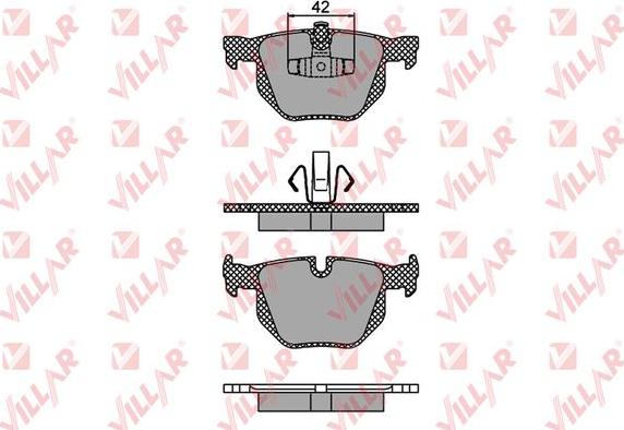 Villar 626.1476 - Гальмівні колодки, дискові гальма autozip.com.ua