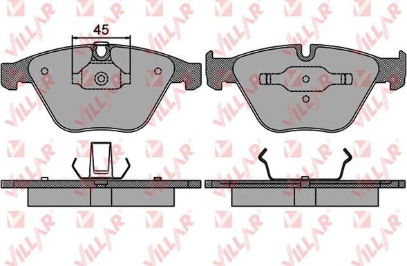 Villar 626.1510 - Гальмівні колодки, дискові гальма autozip.com.ua