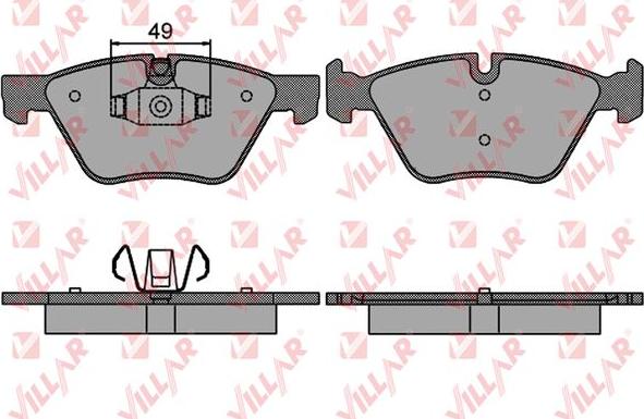 Villar 626.1511 - Гальмівні колодки, дискові гальма autozip.com.ua