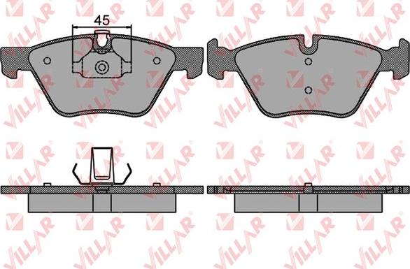 Villar 626.1512 - Гальмівні колодки, дискові гальма autozip.com.ua