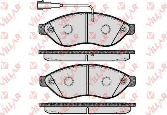 Villar 626.1698 - Гальмівні колодки, дискові гальма autozip.com.ua