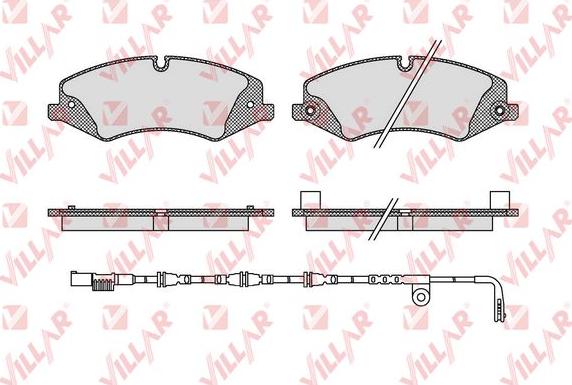 Villar 626.1616A - Гальмівні колодки, дискові гальма autozip.com.ua