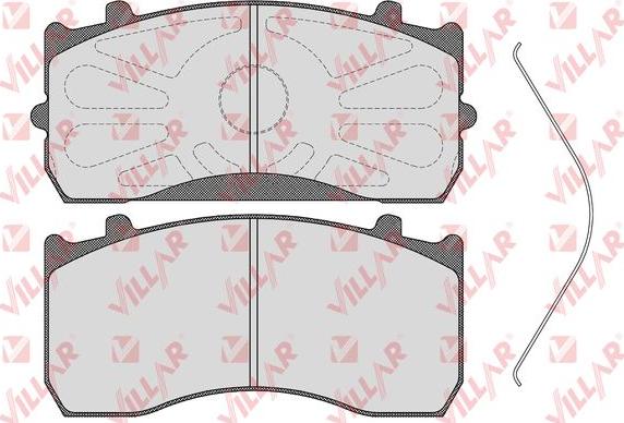 Villar 626.1683 - Гальмівні колодки, дискові гальма autozip.com.ua