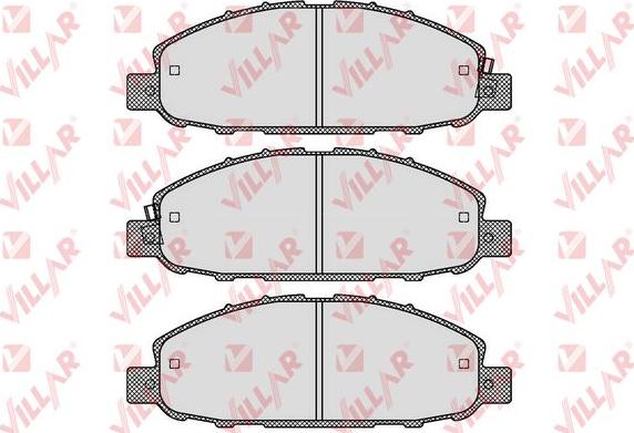 Villar 626.1635 - Гальмівні колодки, дискові гальма autozip.com.ua