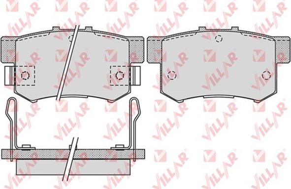 Villar 626.1014 - Гальмівні колодки, дискові гальма autozip.com.ua