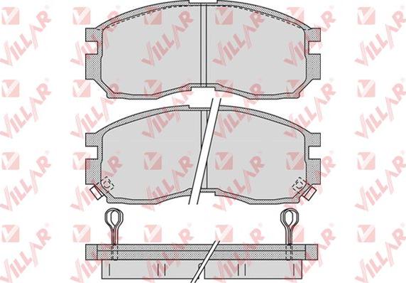 Villar 626.1012 - Гальмівні колодки, дискові гальма autozip.com.ua