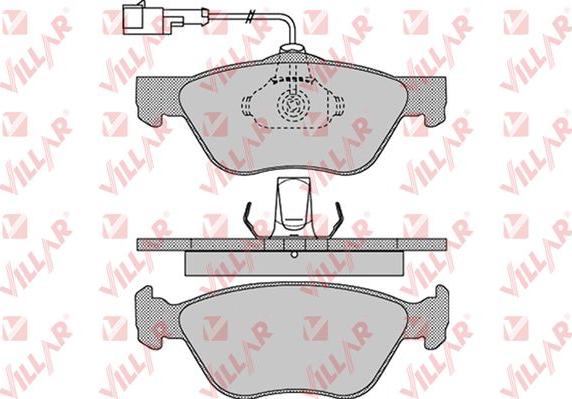 Villar 626.1084 - Гальмівні колодки, дискові гальма autozip.com.ua