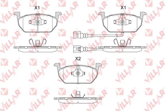 Villar 626.1836 - Гальмівні колодки, дискові гальма autozip.com.ua