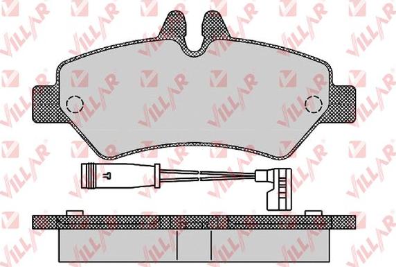 Villar 626.1293 - Гальмівні колодки, дискові гальма autozip.com.ua