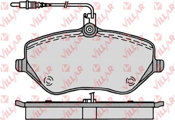 Villar 626.1202 - Гальмівні колодки, дискові гальма autozip.com.ua