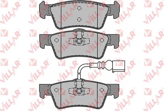 Villar 626.1284 - Гальмівні колодки, дискові гальма autozip.com.ua