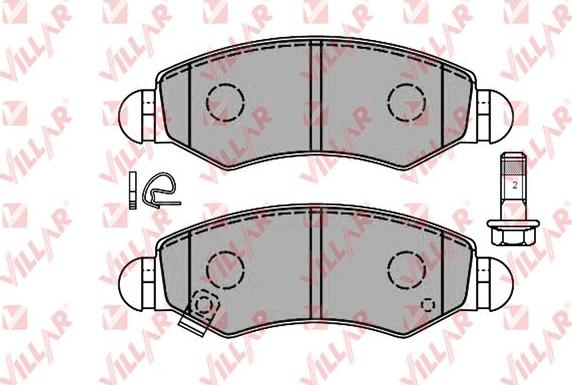 Villar 626.1280 - Гальмівні колодки, дискові гальма autozip.com.ua