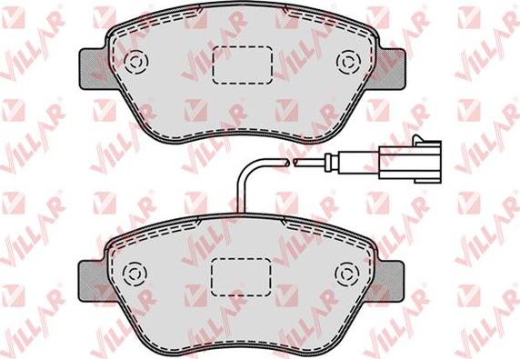 Villar 626.1225 - Гальмівні колодки, дискові гальма autozip.com.ua