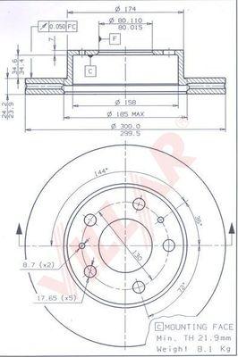 Villar 628.0279 - Гальмівний диск autozip.com.ua