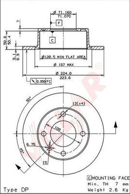 Villar 628.0270 - Гальмівний диск autozip.com.ua