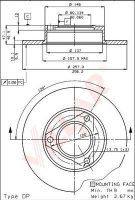 Villar 628.1903 - Гальмівний диск autozip.com.ua