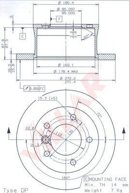 Villar 628.1917 - Гальмівний диск autozip.com.ua