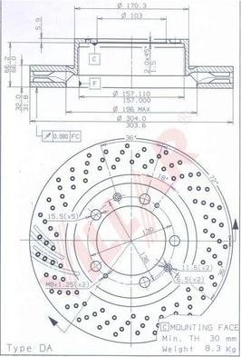 Villar 628.1974 - Гальмівний диск autozip.com.ua