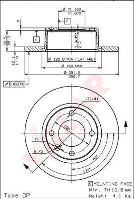 Villar 628.1420 - Гальмівний диск autozip.com.ua