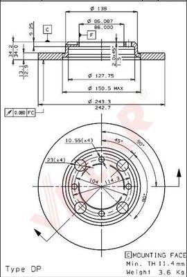 Girling 6019973 - Гальмівний диск autozip.com.ua