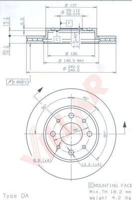 Villar 628.1571 - Гальмівний диск autozip.com.ua