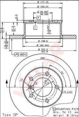 Villar 628.1196 - Гальмівний диск autozip.com.ua