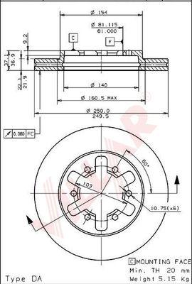 BOSCH 00986AB9609 - Гальмівний диск autozip.com.ua