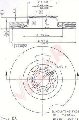 Villar 628.2167 - Гальмівний диск autozip.com.ua